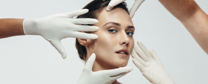 woman with hands on her face